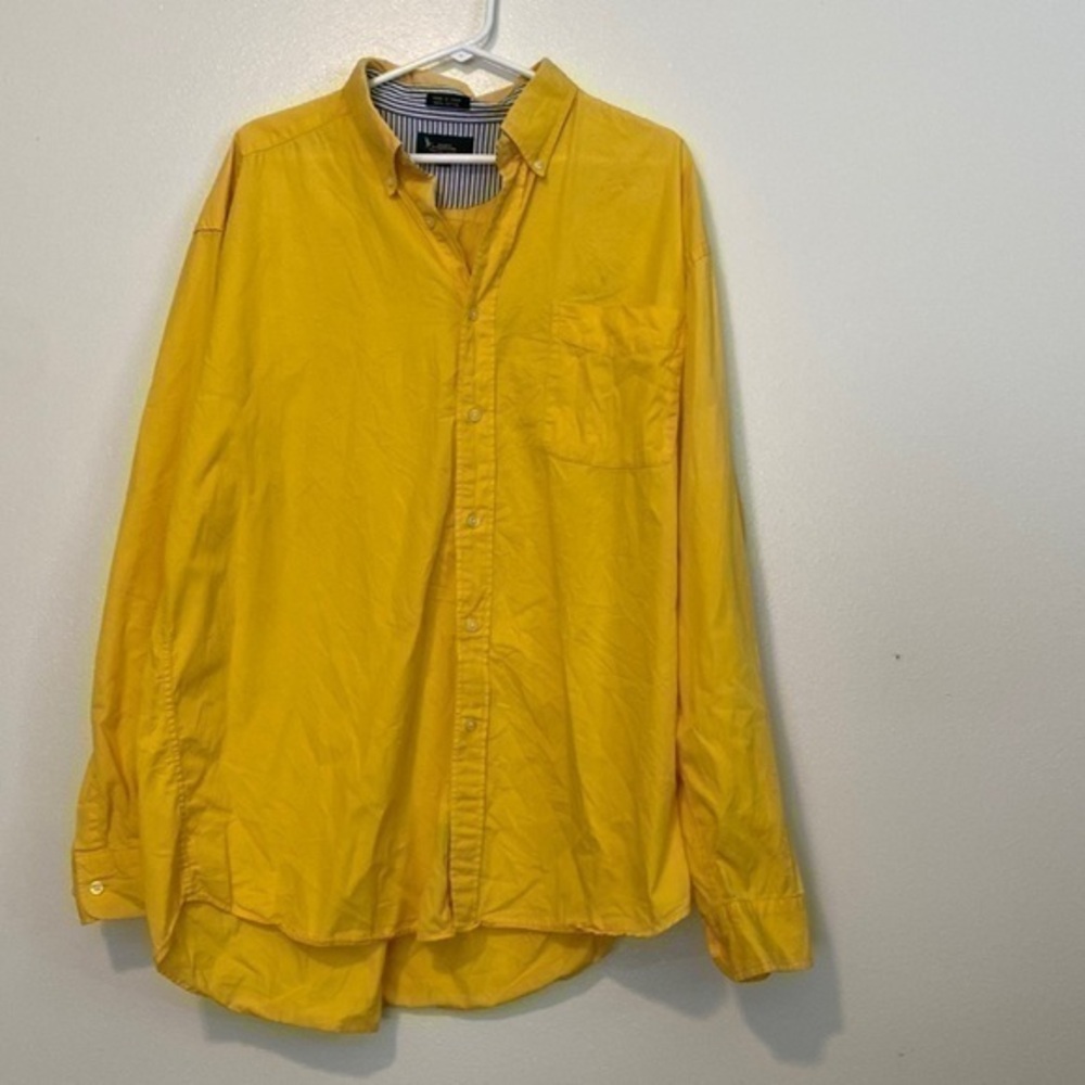 BERT Pulitzer 100% cotton long sleeve full buttondown collard pocket  shirt xl